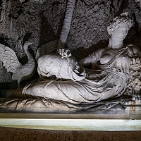Buy canvas prints of Goddess Juno Fountain At Night In Rome by Artur Bogacki