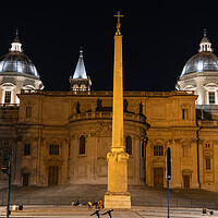 Buy canvas prints of Santa Maria Maggiore Basilica And Obelisk In Rome by Artur Bogacki