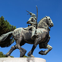 Buy canvas prints of George Kastrioti Skanderbeg Statue In Rome by Artur Bogacki