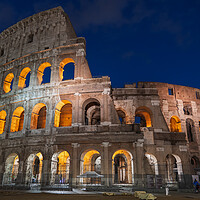 Buy canvas prints of Colosseum at Night in Rome by Artur Bogacki