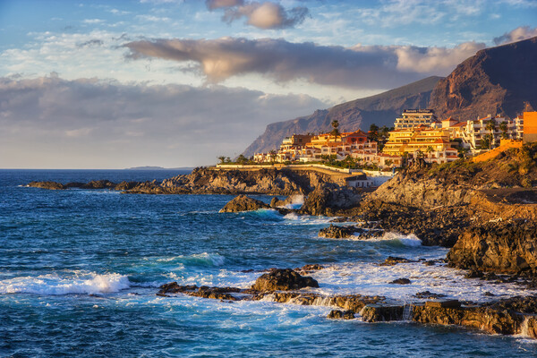 Puerto de Santiago in Tenerife at Sunset Picture Board by Artur Bogacki