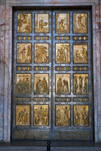 Holy Door at Basilica of St Peter in Vatican Picture Board by Artur Bogacki