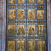 Buy canvas prints of Holy Door at Basilica of St Peter in Vatican by Artur Bogacki