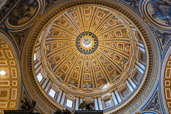 Dome of Papal Basilica of St Peter in Vatican Picture Board by Artur Bogacki