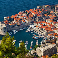 Buy canvas prints of Old Town Of Dubrovnik Aerial view by Artur Bogacki