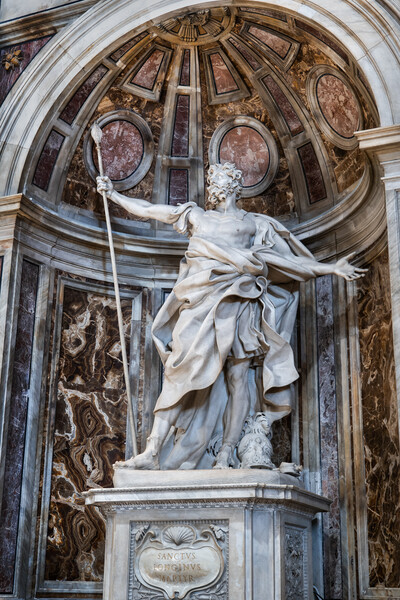 Saint Longinus With Spear In St Peter Basilica Picture Board by Artur Bogacki