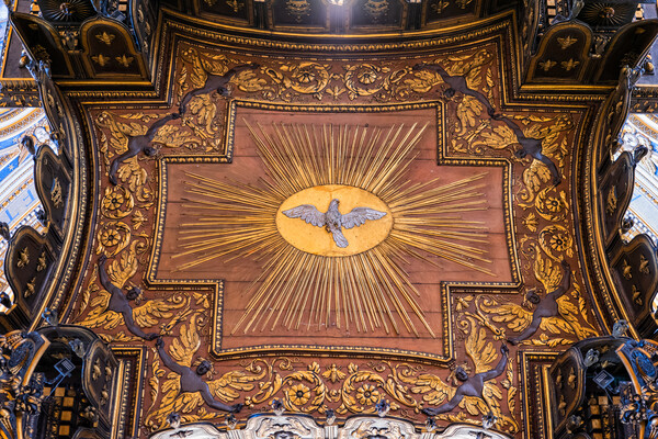 Dove of Holy Spirit in St Peter Basilica Picture Board by Artur Bogacki