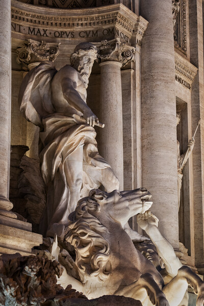 Oceanus Statue at Trevi Fountain in Rome Picture Board by Artur Bogacki