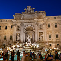 Buy canvas prints of Night at Trevi Fountain in Rome by Artur Bogacki