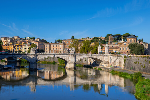 Ponte Vittorio Emanuele II Bridge in Rome Picture Board by Artur Bogacki