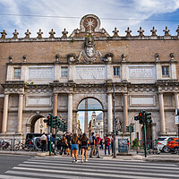 Buy canvas prints of Porta del Popolo Gate In Rome by Artur Bogacki