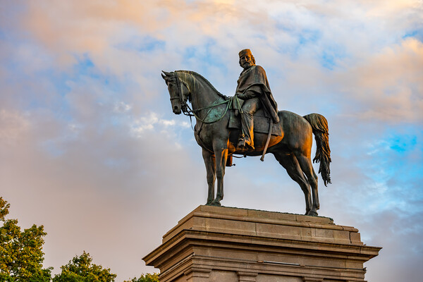 Giuseppe Garibaldi Statue At Sunset In Rome Picture Board by Artur Bogacki
