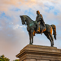 Buy canvas prints of Giuseppe Garibaldi Statue At Sunset In Rome by Artur Bogacki