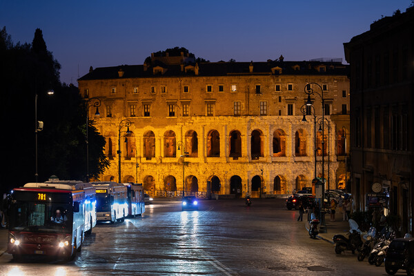 Theatre of Marcellus at Night in Rome Picture Board by Artur Bogacki