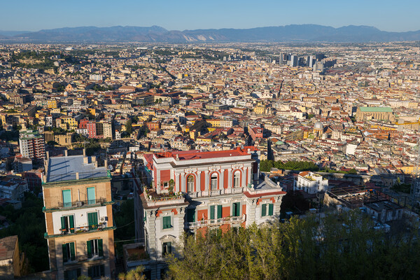 Naples Cityscape In Italy Picture Board by Artur Bogacki