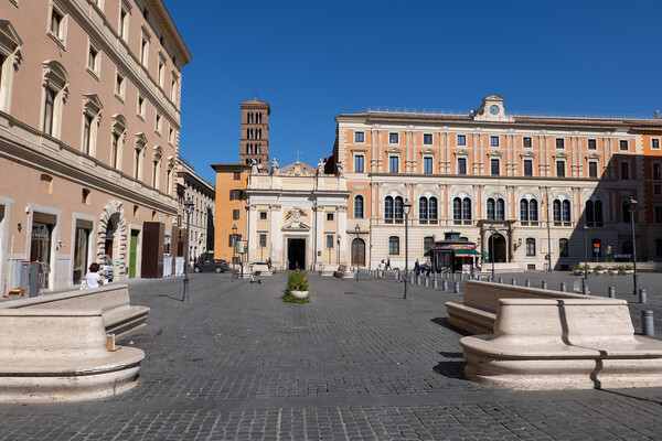 Piazza San Silvestro City Square in Rome Picture Board by Artur Bogacki