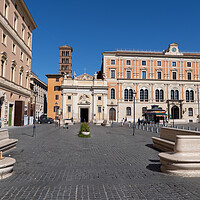 Buy canvas prints of Piazza San Silvestro City Square in Rome by Artur Bogacki