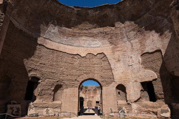 Ancient Baths of Caracalla Ruins in Rome Picture Board by Artur Bogacki