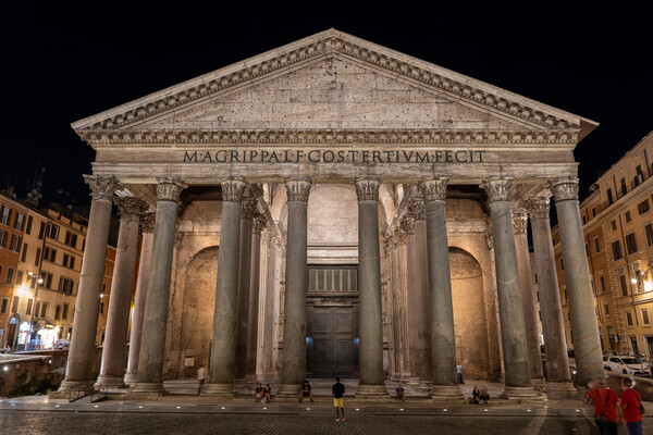 Pantheon by Night in Rome Picture Board by Artur Bogacki