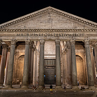 Buy canvas prints of Pantheon by Night in Rome by Artur Bogacki