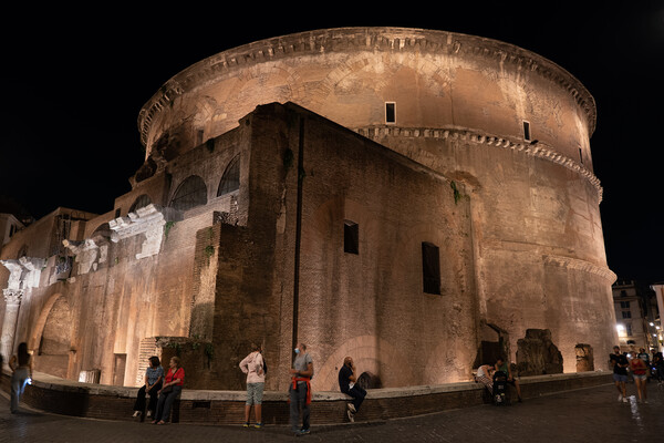 Ancient Pantheon at Night in Rome Picture Board by Artur Bogacki