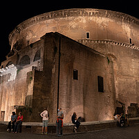 Buy canvas prints of Ancient Pantheon at Night in Rome by Artur Bogacki