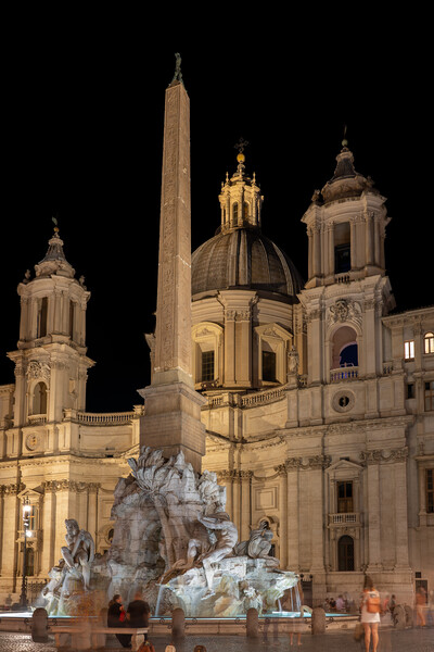 Church and Fountain in Rome at Night Picture Board by Artur Bogacki