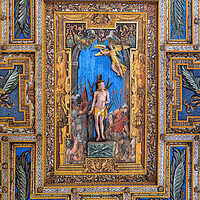 Buy canvas prints of Wooden Ceiling in Basilica of Saint Sebastian by Artur Bogacki