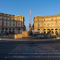 Buy canvas prints of Piazza della Repubblica in Rome at Sunrise by Artur Bogacki