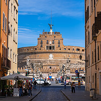 Buy canvas prints of Street View To Castel Sant Angelo In Rome by Artur Bogacki