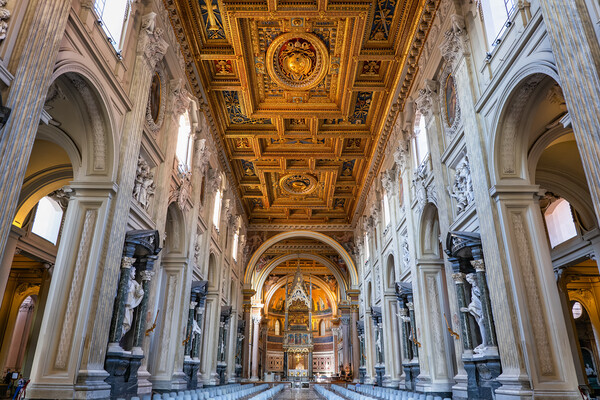 Basilica di San Giovanni in Laterano Interior Picture Board by Artur Bogacki