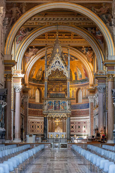 High Altar in Basilica di San Giovanni in Laterano Picture Board by Artur Bogacki
