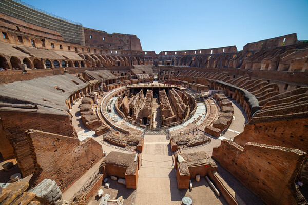 Colosseum Interior In Rome Picture Board by Artur Bogacki
