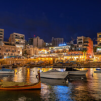 Buy canvas prints of Paceville in St Julian Malta at Night by Artur Bogacki