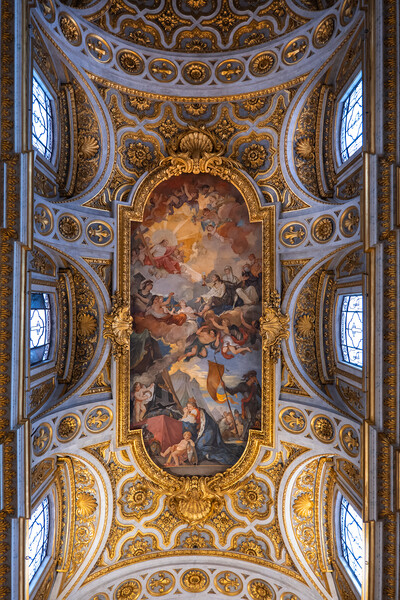 Church of St Louis of the French Ceiling In Rome Picture Board by Artur Bogacki