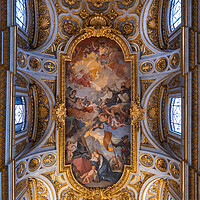 Buy canvas prints of Church of St Louis of the French Ceiling In Rome by Artur Bogacki