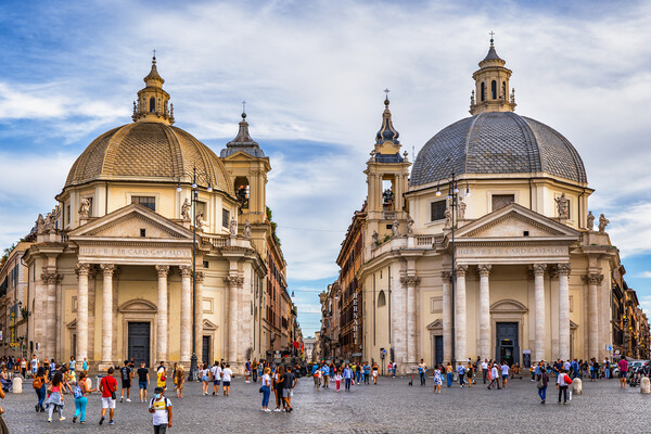 Churches at Piazza del Popolo in Rome Picture Board by Artur Bogacki