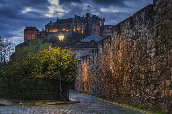 Telfer Wall And Edinburgh Castle Picture Board by Artur Bogacki