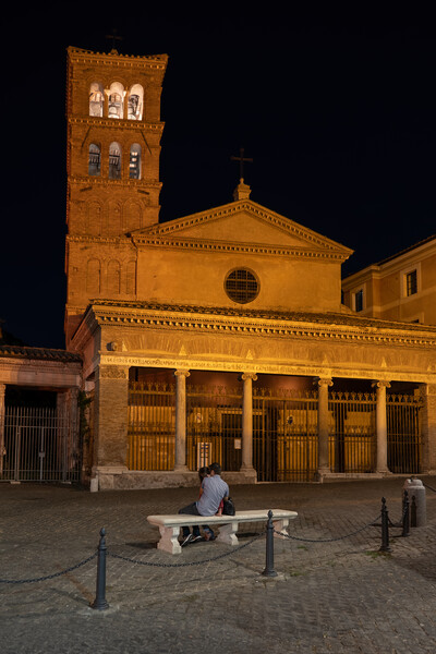Basilica of San Giorgio in Velabro at Night in Rome Picture Board by Artur Bogacki