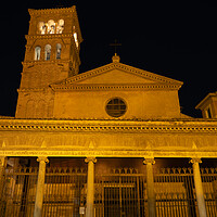 Buy canvas prints of Basilica of San Giorgio in Velabro at Night by Artur Bogacki