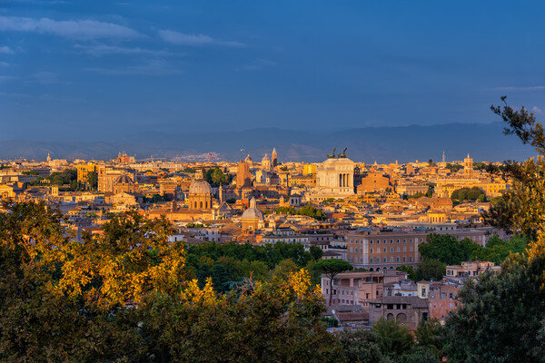 Rome Cityscape At Sunset In Italy Picture Board by Artur Bogacki