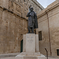 Buy canvas prints of Statue of Pawlu Boffa in Valletta by Artur Bogacki