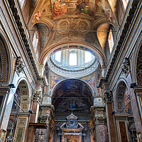 Buy canvas prints of Church of San Rocco Baroque Interior in Rome by Artur Bogacki