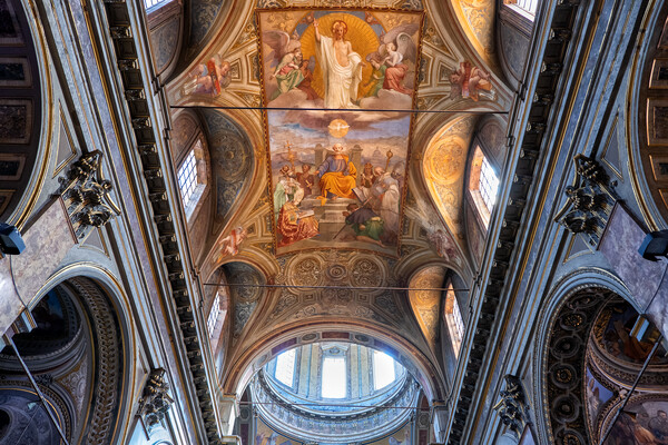 Church of San Rocco Ceiling in Rome Picture Board by Artur Bogacki