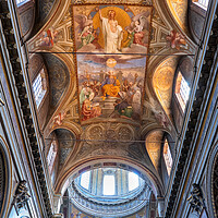 Buy canvas prints of Church of San Rocco Ceiling in Rome by Artur Bogacki