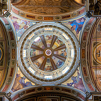 Buy canvas prints of Church Of San Rocco Ceiling Dome In Rome by Artur Bogacki