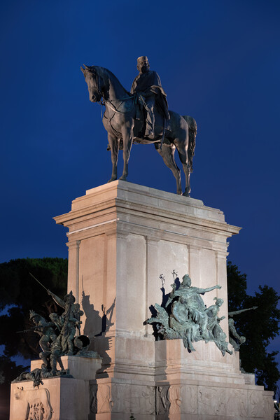 Giuseppe Garibaldi Monument at Night in Rome Picture Board by Artur Bogacki
