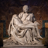 Buy canvas prints of Jesus And Mary Pieta Sculpture By Michelangelo by Artur Bogacki