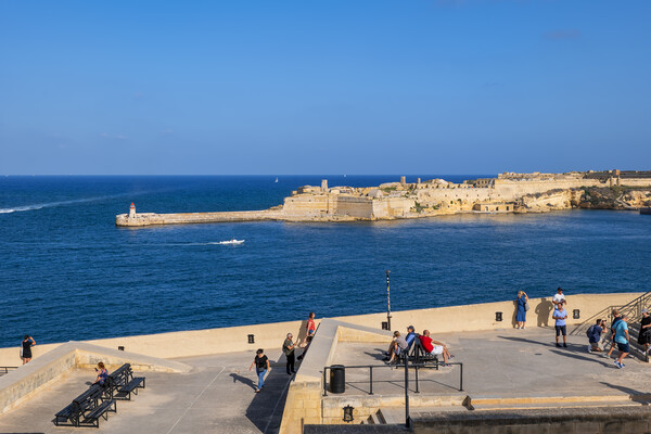 Valletta Seaside Terrace And Fort Ricasoli In Malta Picture Board by Artur Bogacki
