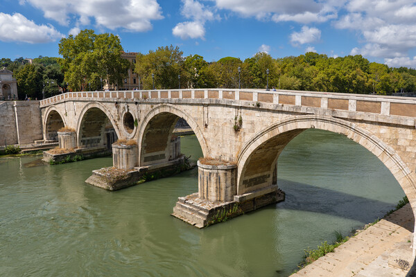 Ponte Sisto Bridge On Tiber River In Rome Picture Board by Artur Bogacki